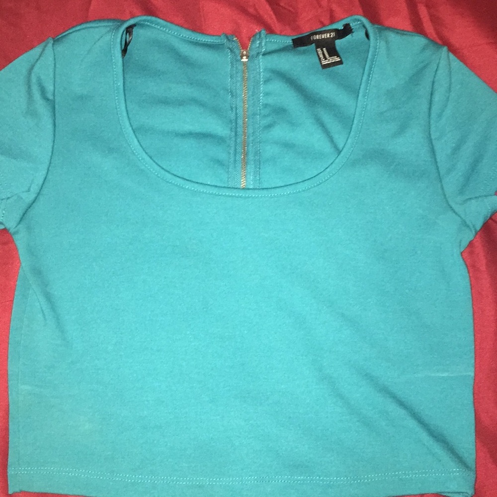 Turquoise crop top, worn twice.